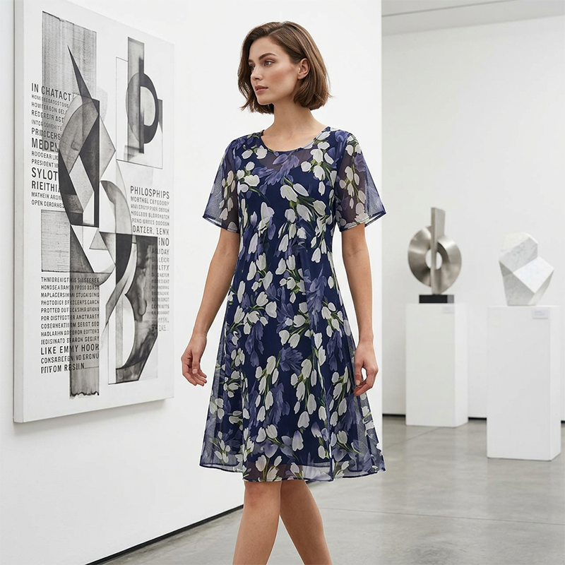 Teresa™ | Elegant Floral A-Line Dress