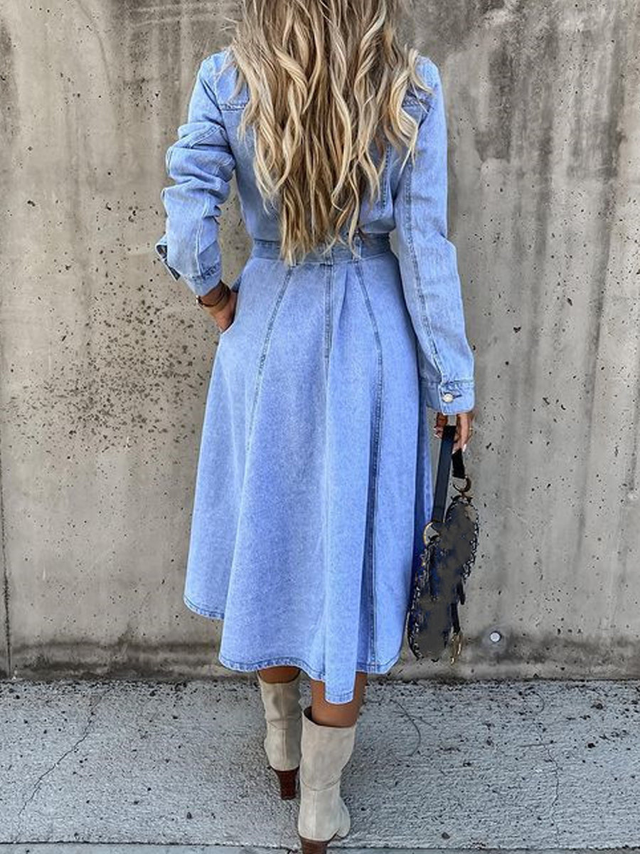 Alondra™ | Long Sleeve Denim Dress