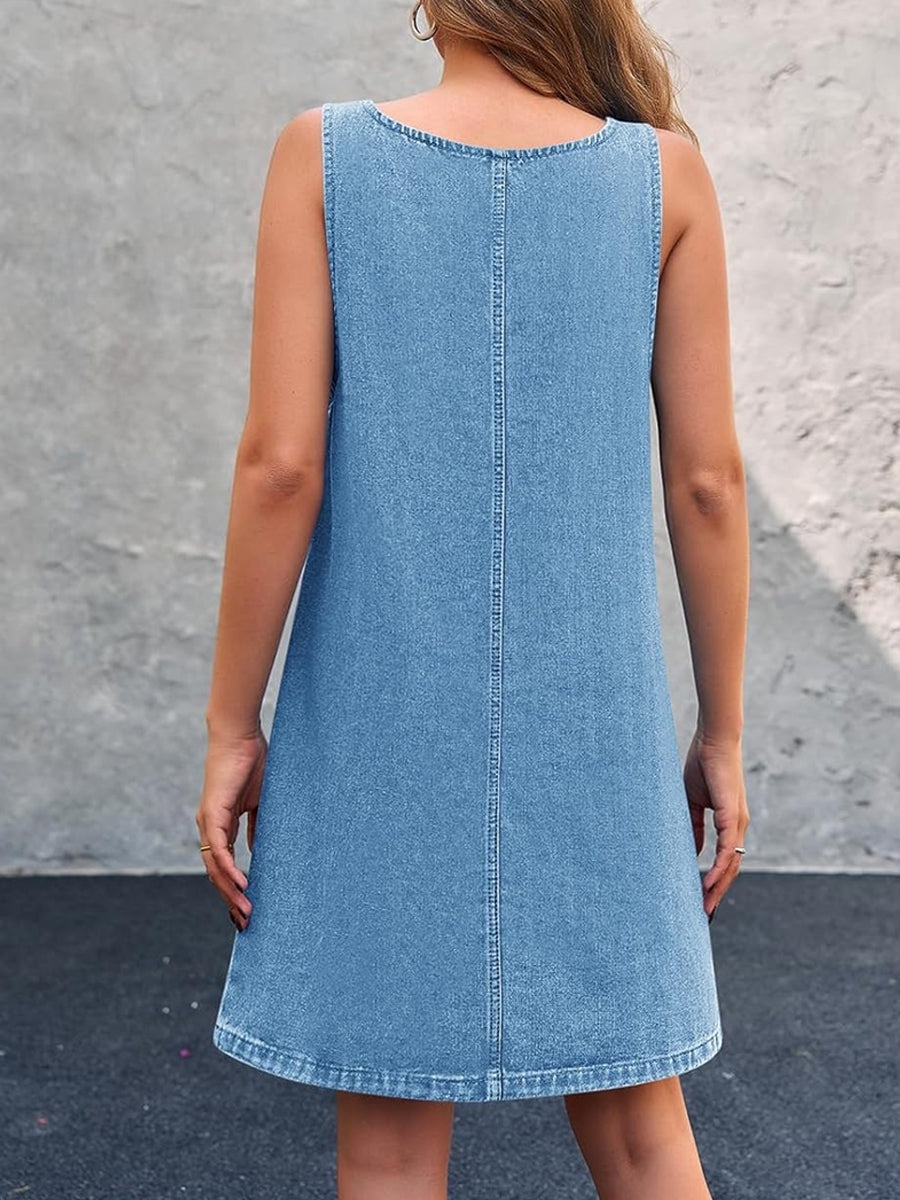 Coraline™ | Casual Denim Overall Dress