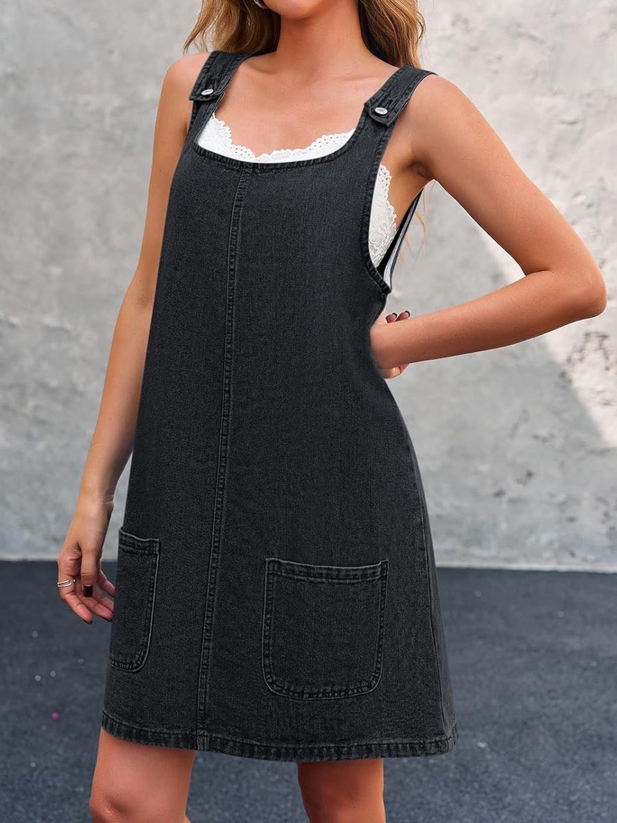 Coraline™ | Casual Denim Overall Dress