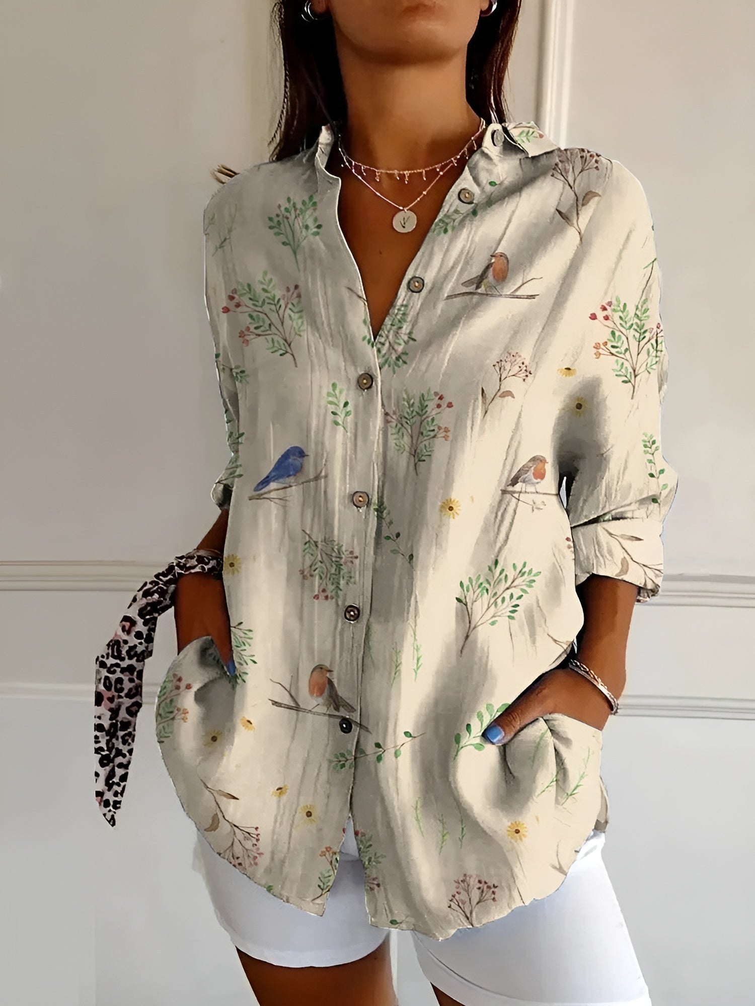 Roseanne™ | Floral Breeze Button-Up Shirt