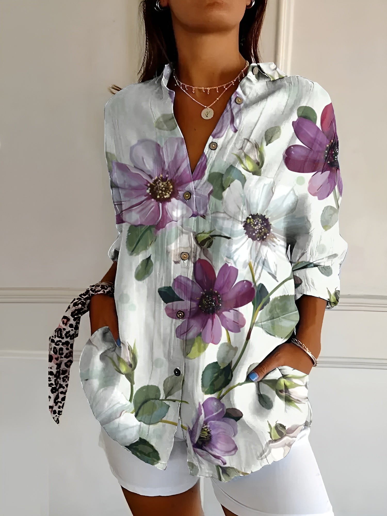 Roseanne™ | Floral Breeze Button-Up Shirt