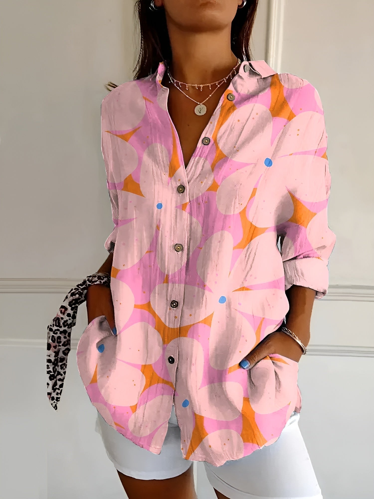 Roseanne™ | Floral Breeze Button-Up Shirt