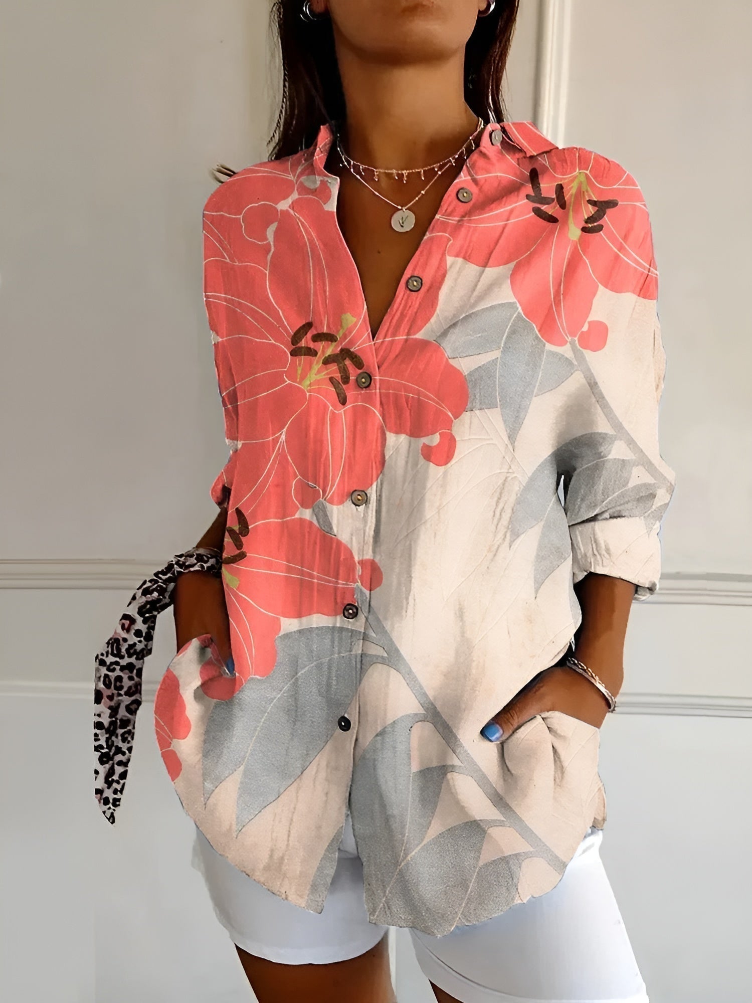 Roseanne™ | Floral Breeze Button-Up Shirt