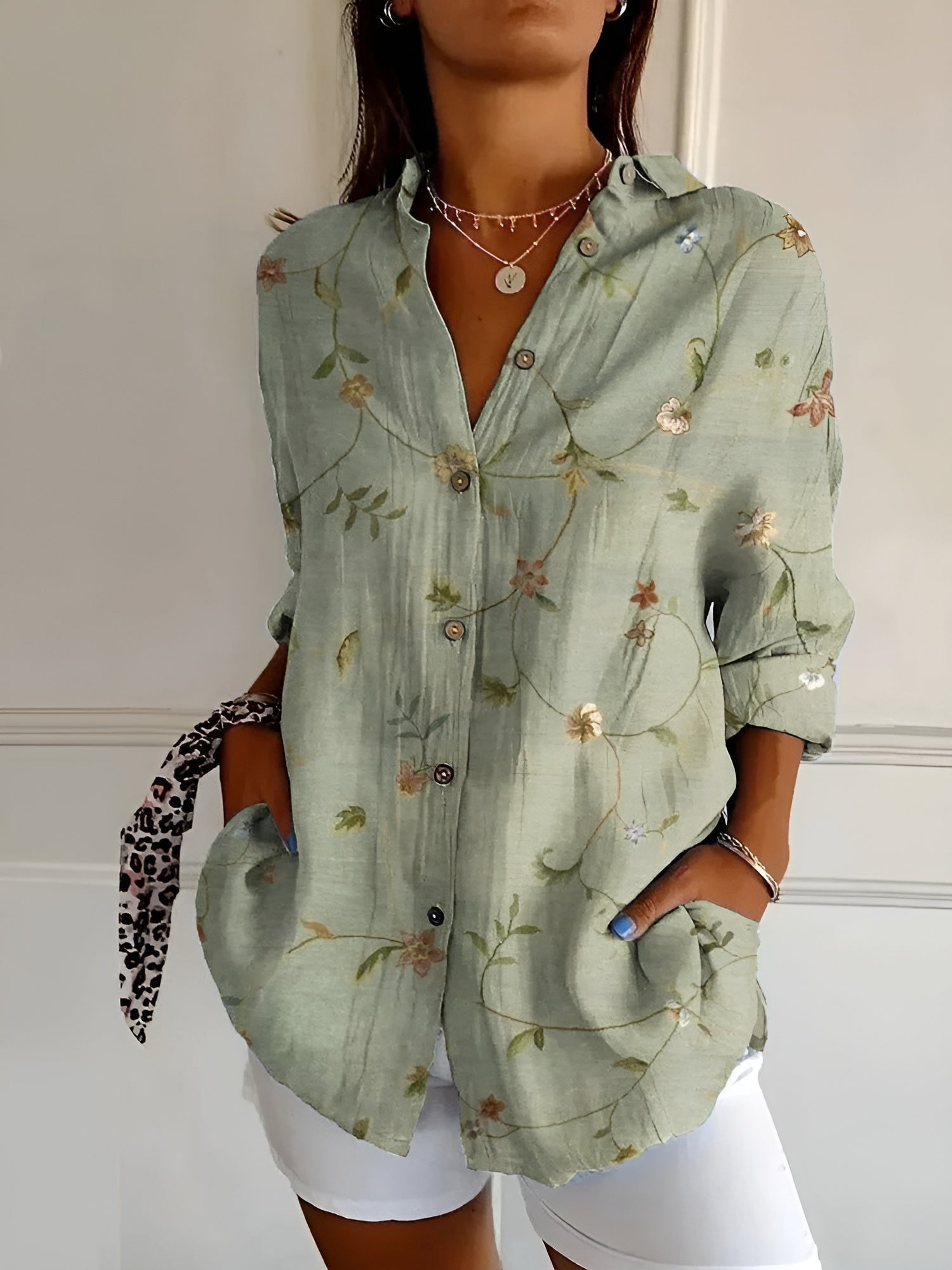 Roseanne™ | Floral Breeze Button-Up Shirt