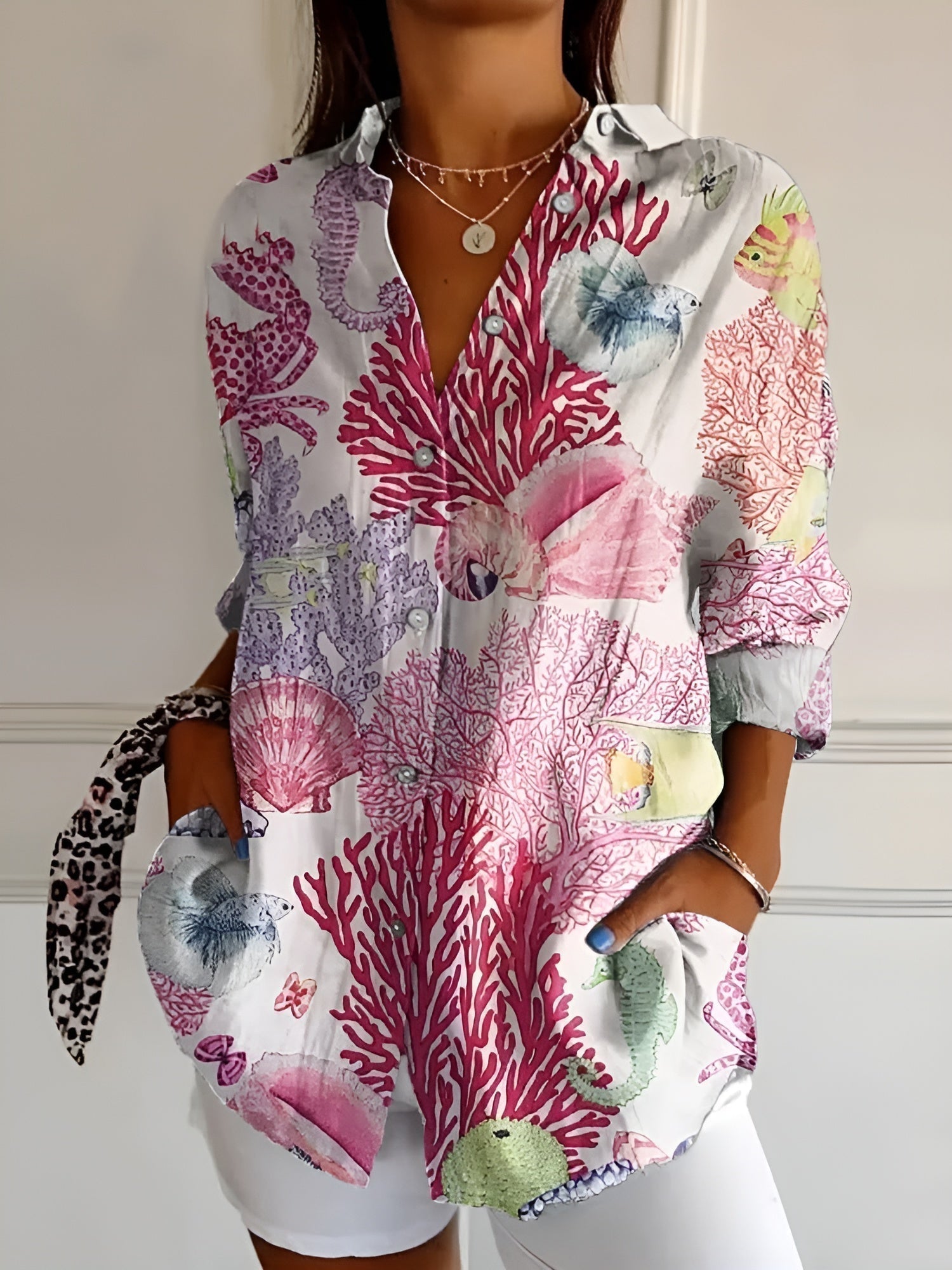 Roseanne™ | Floral Breeze Button-Up Shirt